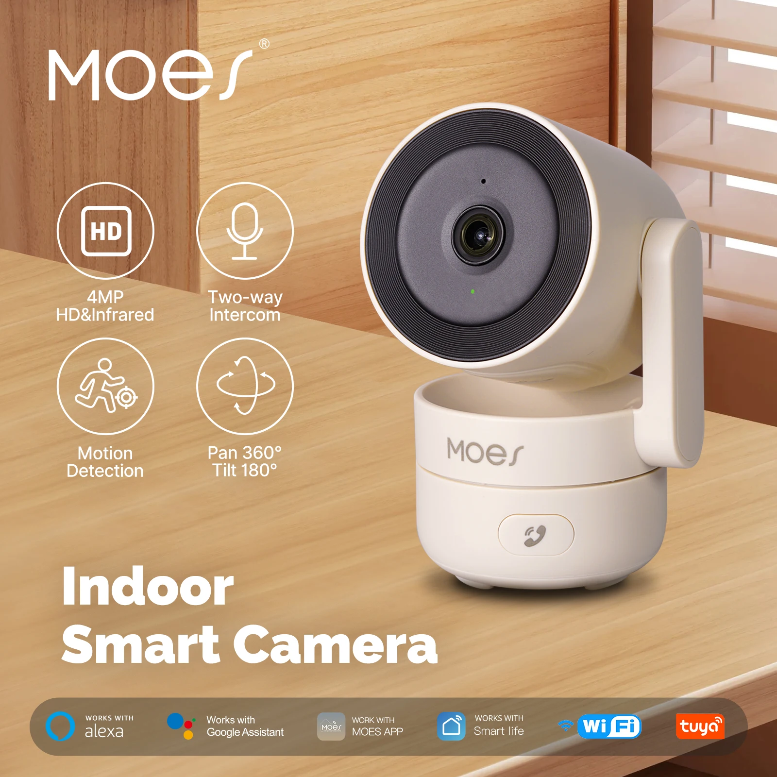 Eufy Camera E220 - MOESTuya WiFi interior Pan/Tilt cámara de