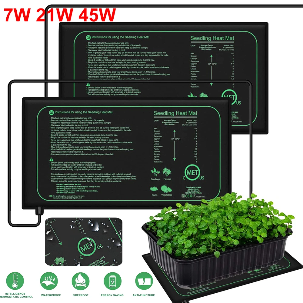 Heat Mat Seedling - Estera térmica para plántulas de 10/25/50CM,