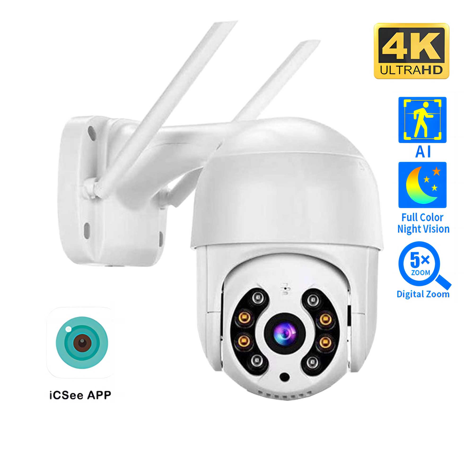 Eufy Camera E220 - Cámara inalámbrica PTZ 4K de 8MP,