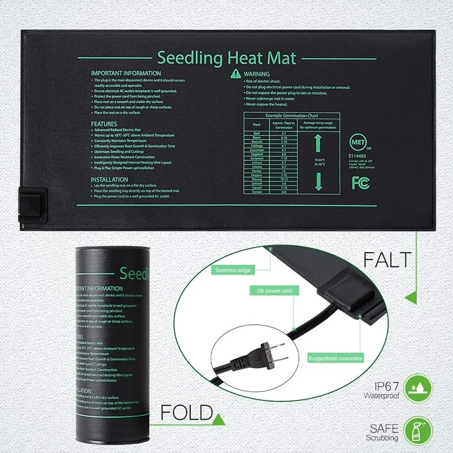 Estera térmica para plántulas, - Heat Mat Seedling reseña y precio
