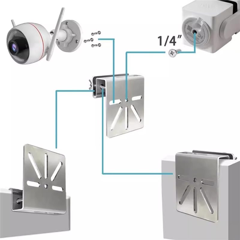 Soporte de montaje en canalón  - Eufy Camera S340 reseña y precio